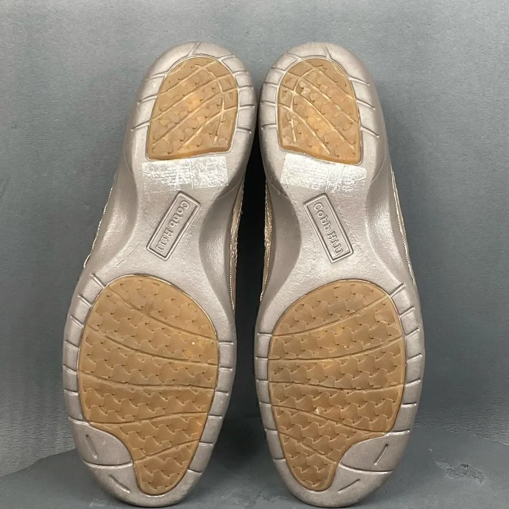 Women's Rockport Cobb Hill Penfield Envelope Loafer Stone Leather size 6.5